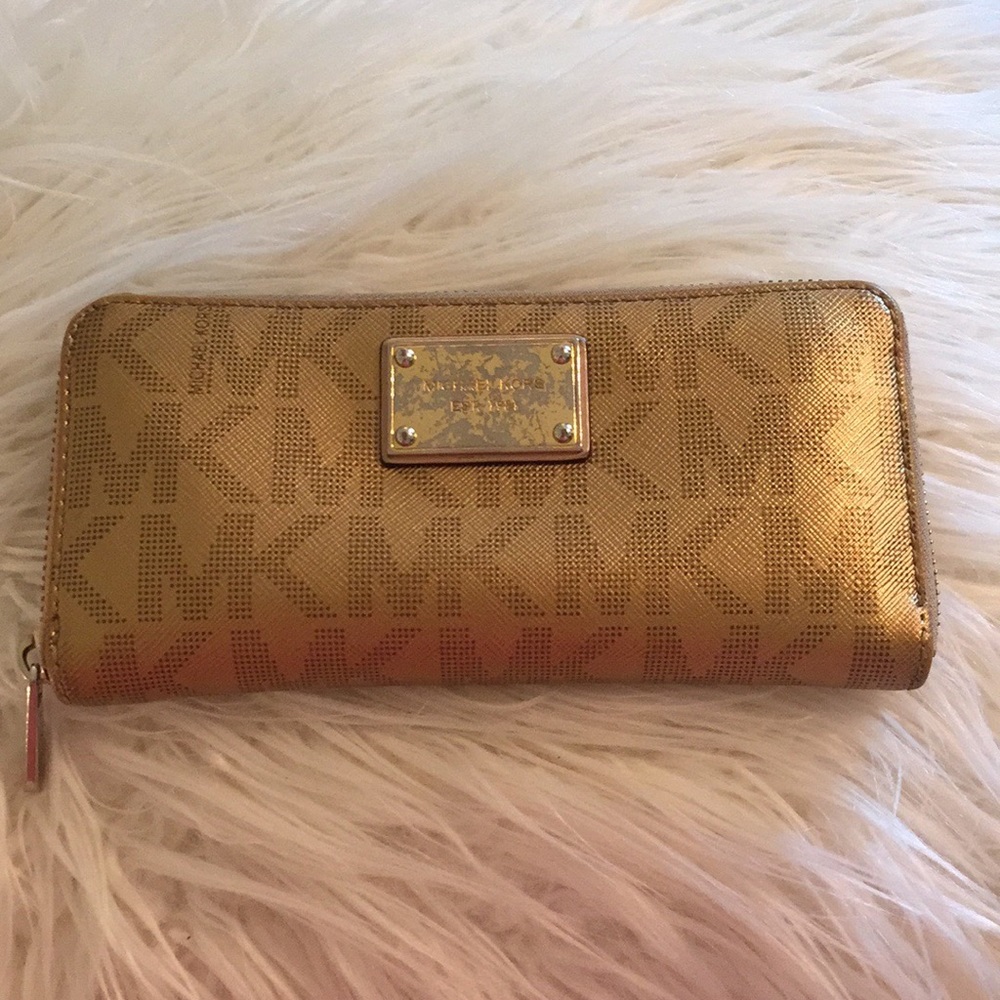 Gold Michael Kors wallet